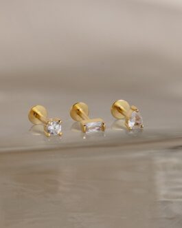 Mixed Diamond Flat Back Stud Set