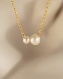 Dainty Duo Pearl Necklace