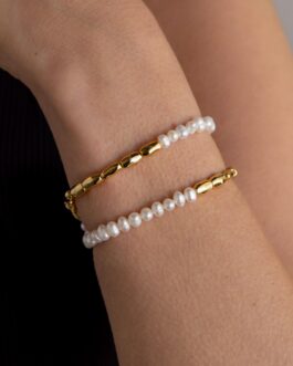 Duo Beaded Pearl Bracelet