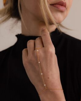 Pearl Hand Chain Bracelet