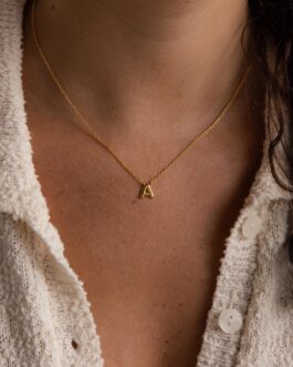 Dainty Bubble Letter Necklace