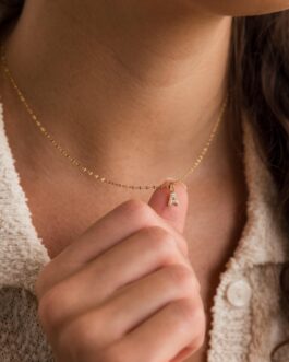 Dainty Pave Letter Necklace