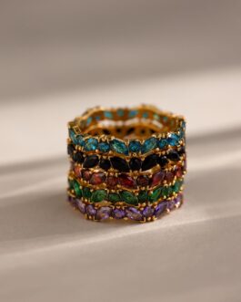 Staggered Marquise Birthstone Ring