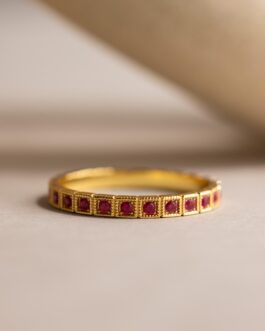 Art Deco Birthstone Eternity Ring