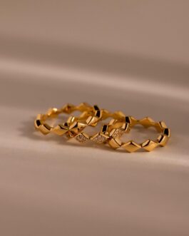 Diamond Wave Eternity Ring Set