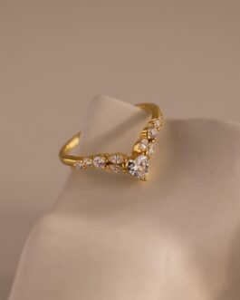Heart Curve Cluster Ring