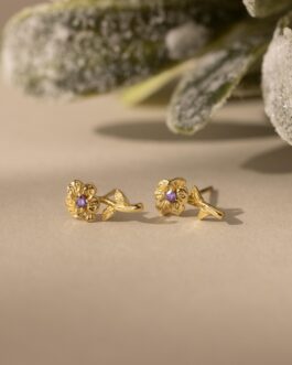 Birth Flower Stud Earrings
