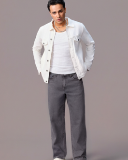 Men's Light Chocolate Loose Fit Washed Jeans Non-Stretchable