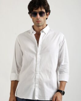 Soft Twill White Full Sleeve Shirt