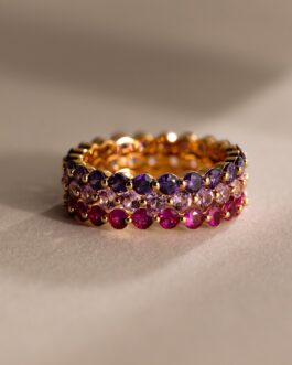 Lace Eternity Birthstone Ring