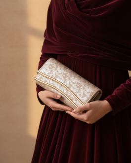 Golden Fancy Clutch For Women