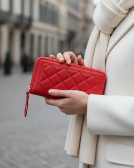 Red Casual Wallet For Women