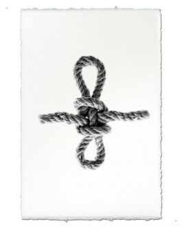 Sheepshank Nautical Knot Handmade Paper Wall Art Print
