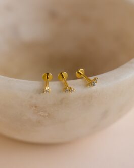 Tiny Diamond Flatback Studs Set