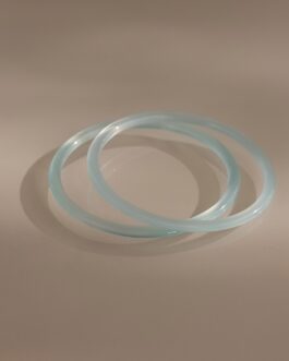Thin Blue Jade Bangle Set